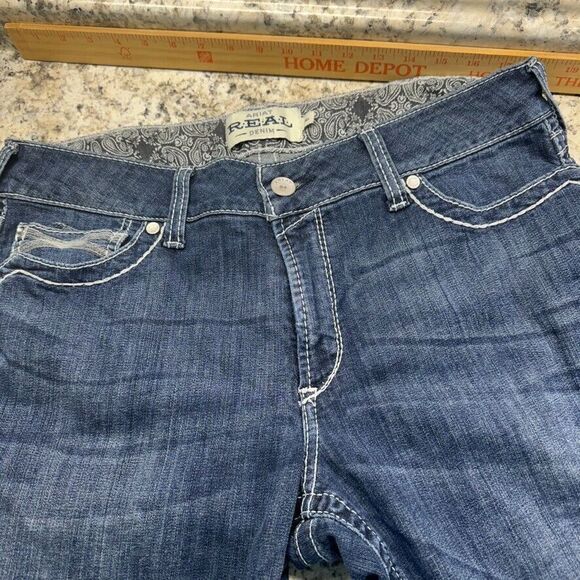 Ariat Women's Straight Leg Jeans - Blue - Picture 3 of 13